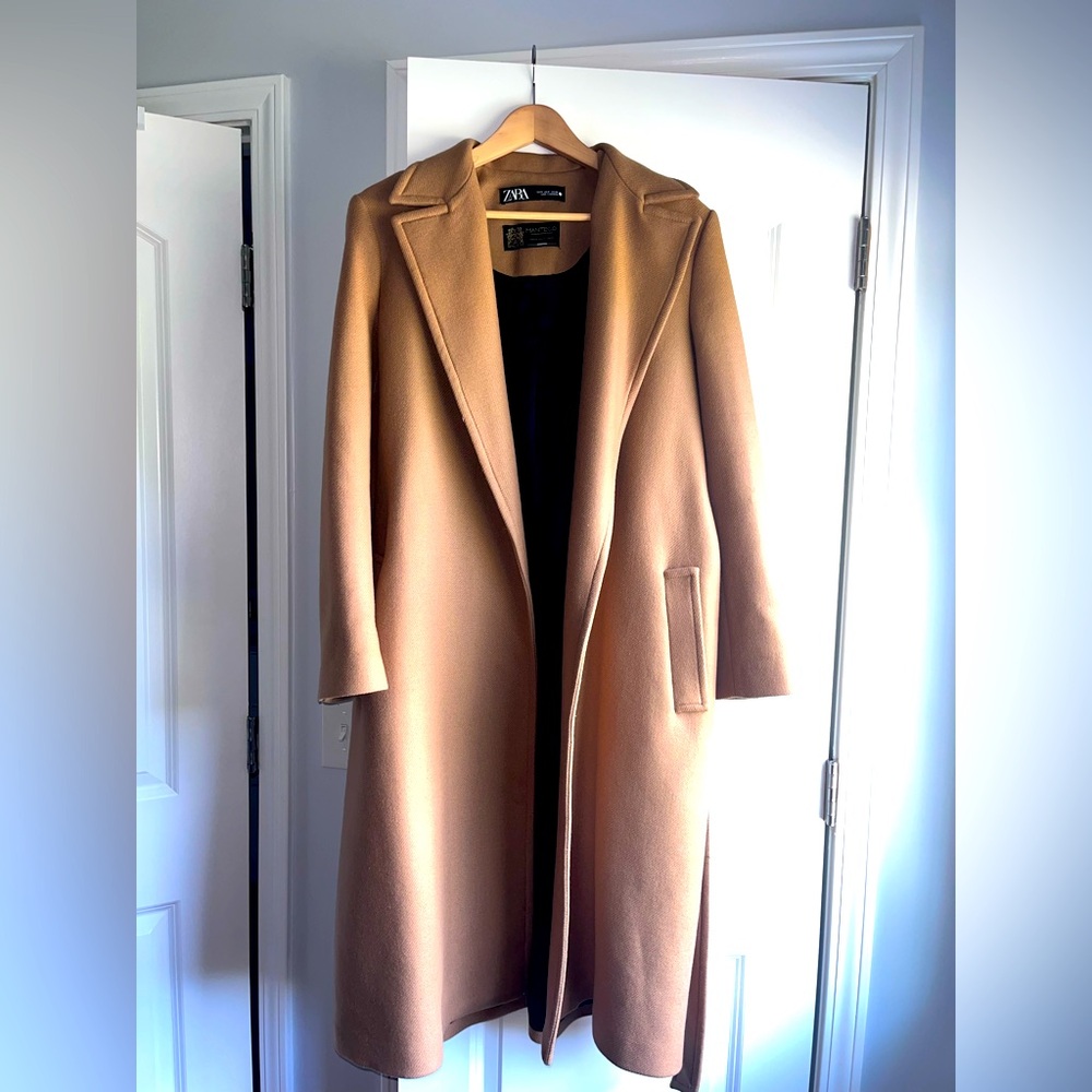 Elegant Tan Wrap Coat